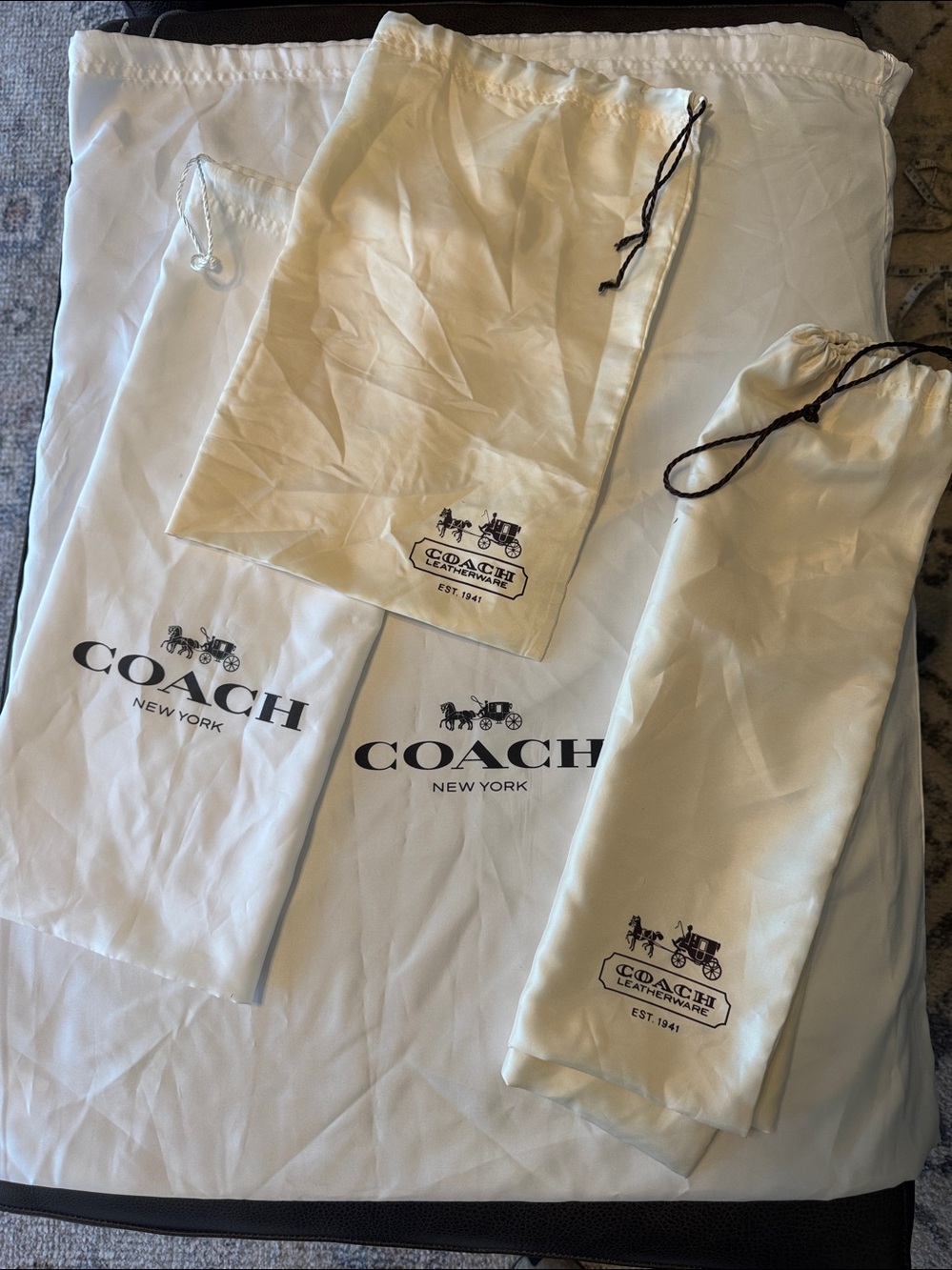 Coach Silk Dust Bag Bundle of 4